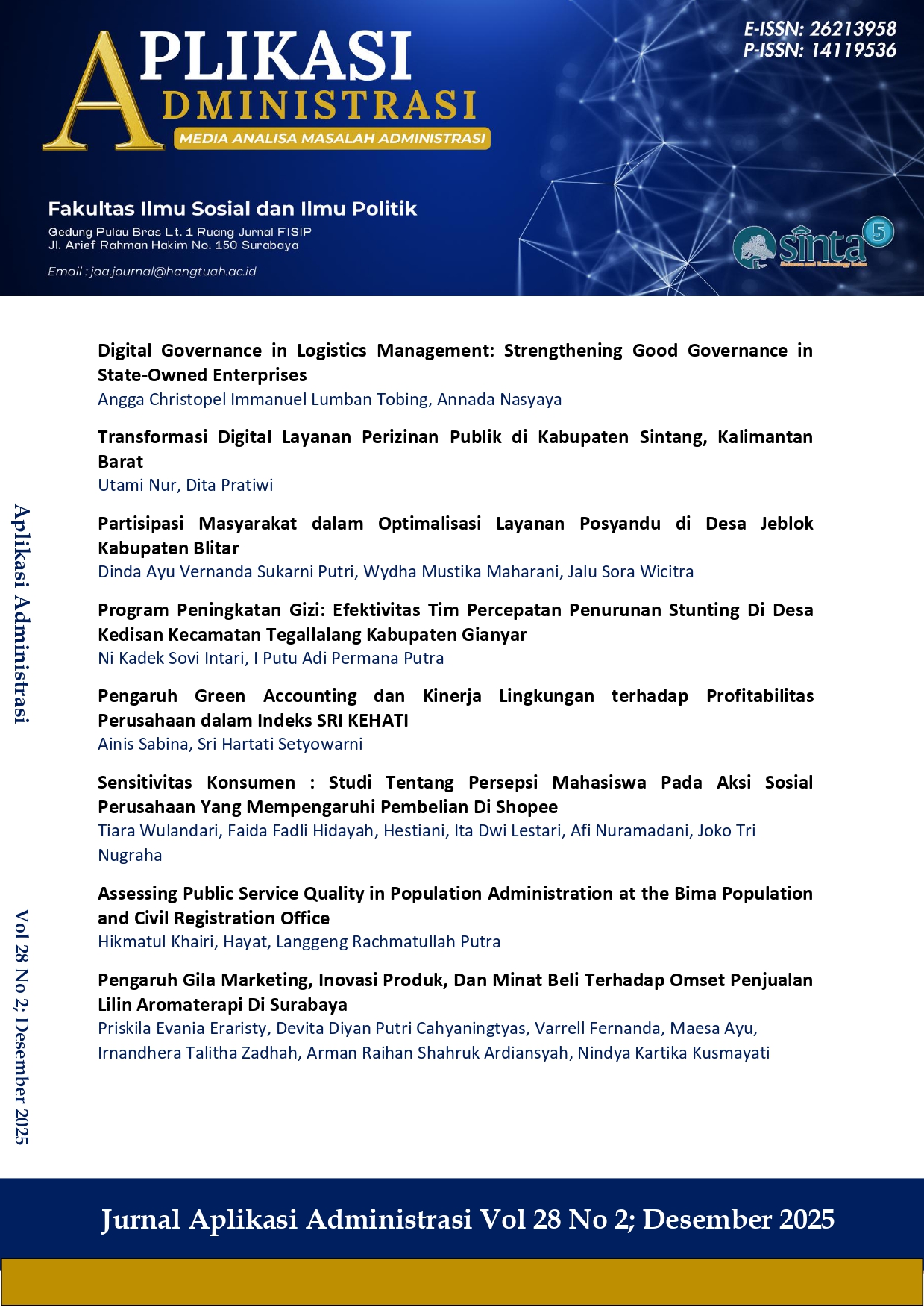 					View Volume 28 Nomor 2; Desember 2025
				